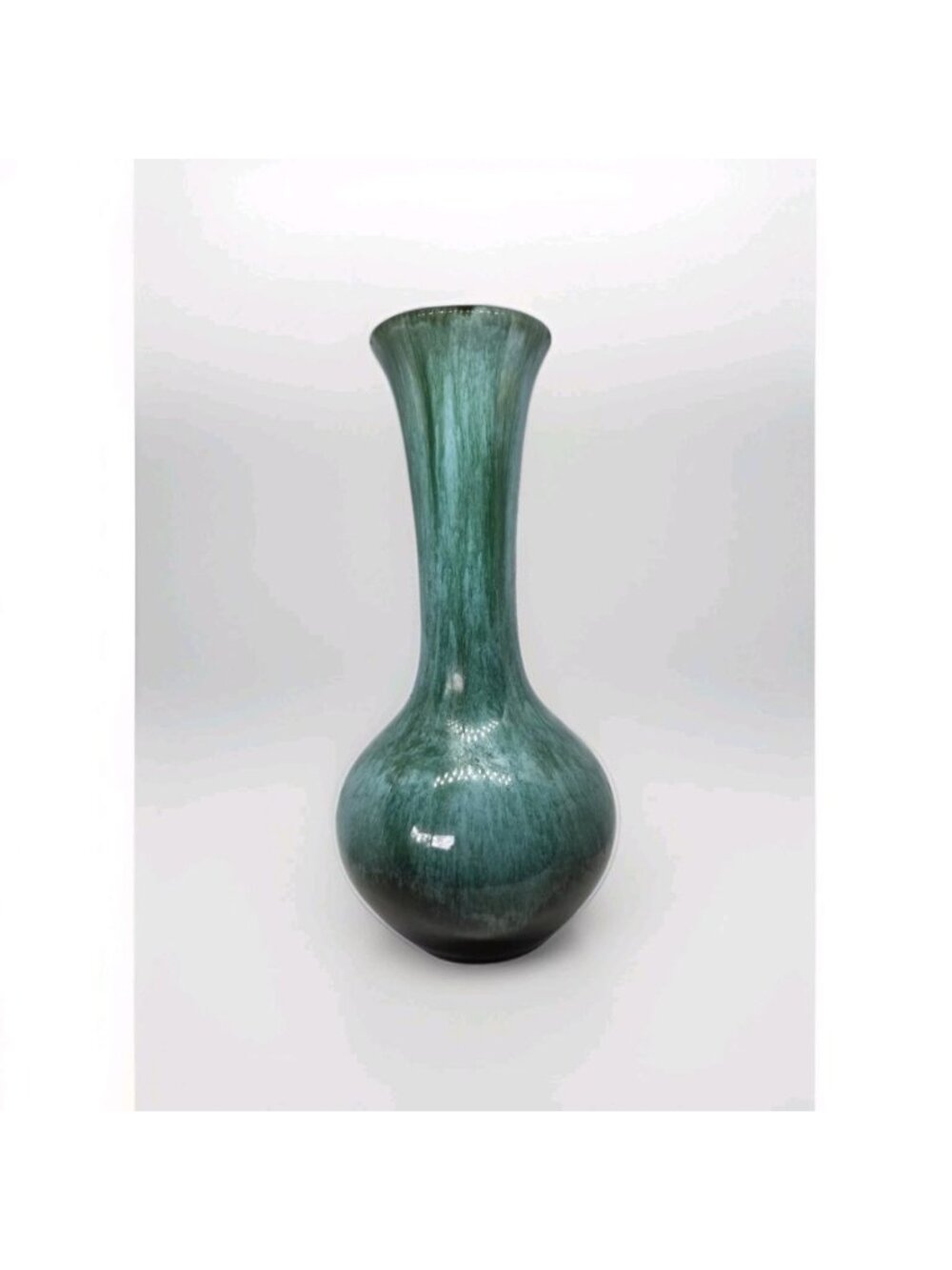 Blue Mountain Pottery BMP Green Drip Glaze Bud Vase Vintage Mid Century Modern